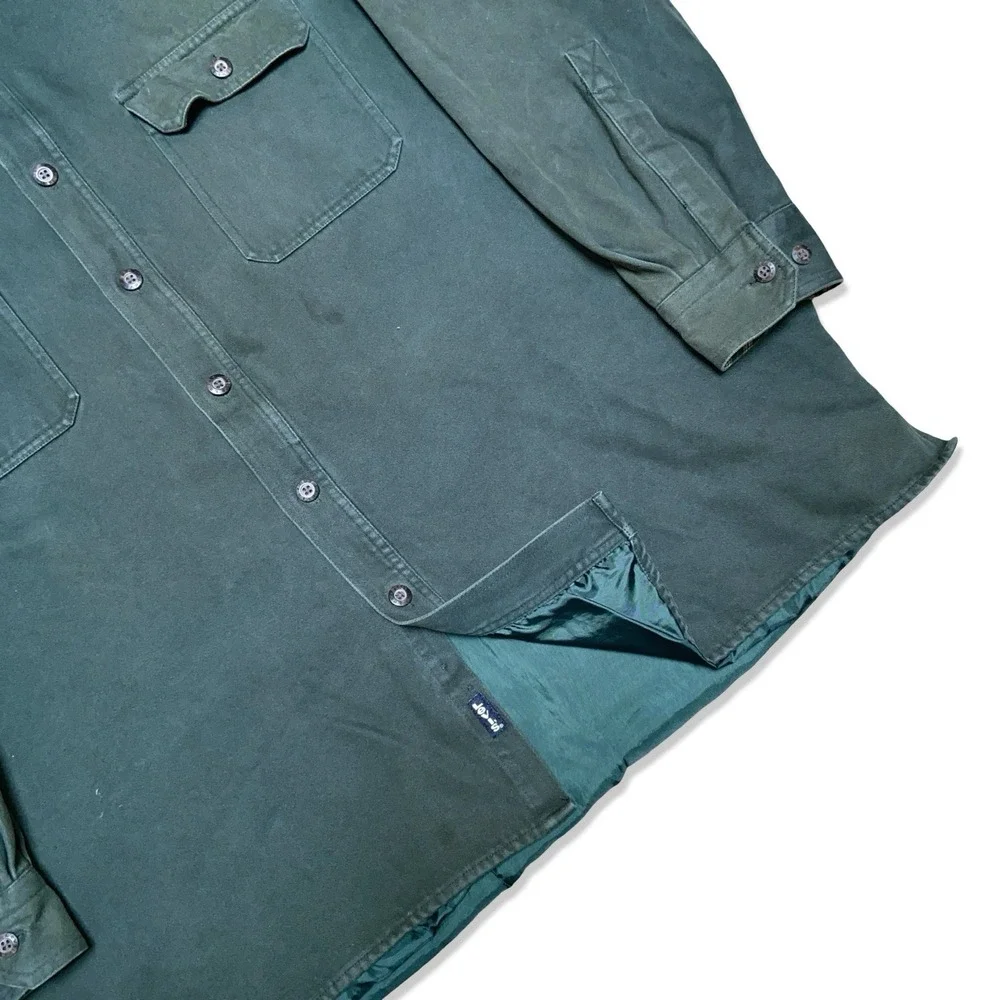 Levi Strauss & Co Utility Work Shirt XL Green Cotton Lined Workwear Shacket